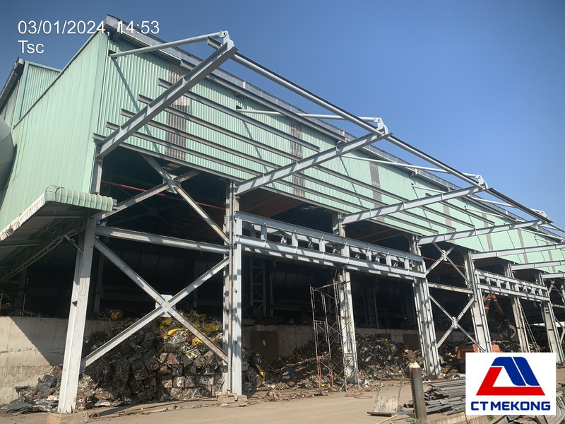 Renovating factory steel structures - Material Workshop & Mechanical Workshop